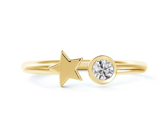 3.5mm Round Moissanite Ring、Carat 0.16の9k Gold Wedding Ring ODM