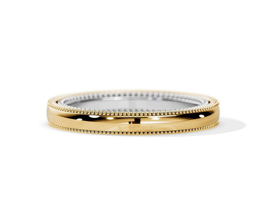 ODM 2の調子の金の婚約指輪、4MM 5MM 6MMの金の結婚指輪リングOEM