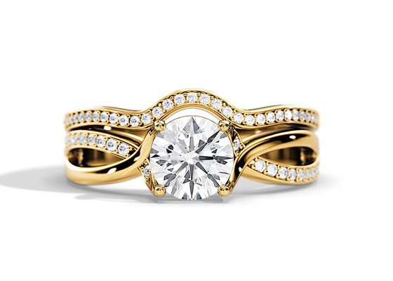 1.25ctローズGold Moissanite Engagement Rings VS1 SI1 SI2 Average Color