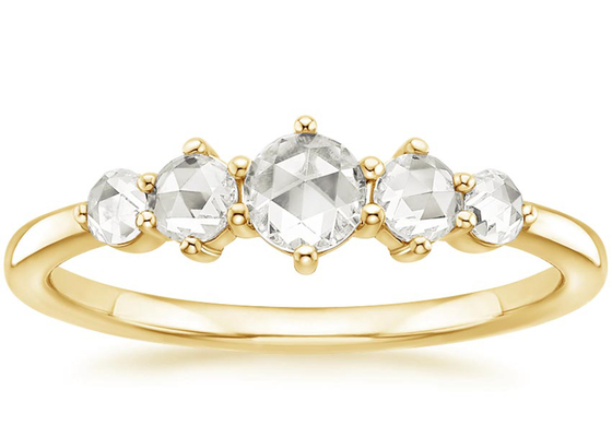 別のSizeローズCut Diamond Engagement Ring、0.49ct 4mm Diamond Ring