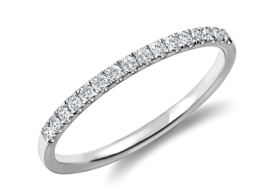 珍味1.3mm 9k Silver Ring 925 Silver Material With 0.16Carat Moissanite