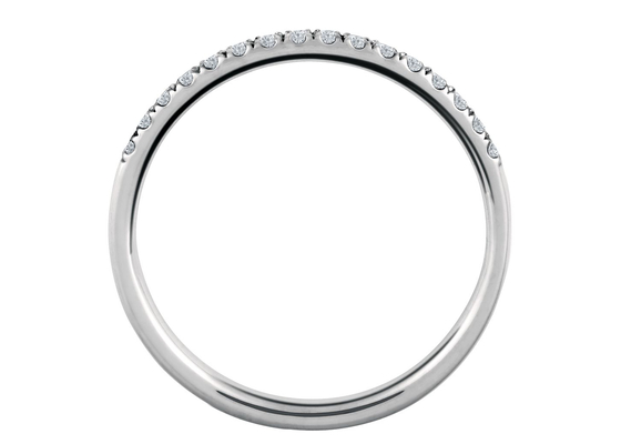 珍味1.3mm 9k Silver Ring 925 Silver Material With 0.16Carat Moissanite