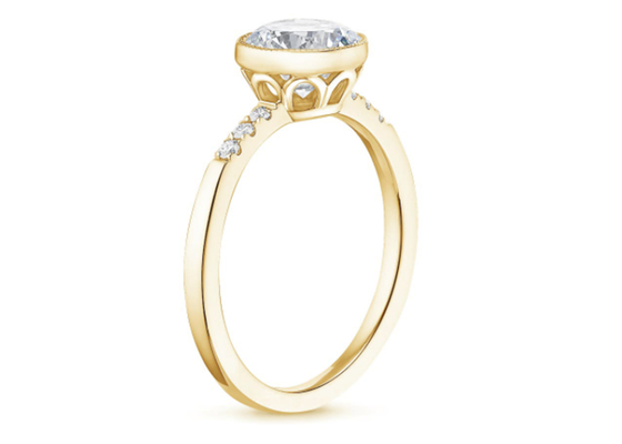 女性10k Yellow Gold Diamond Ring、Oval Lab Diamond Engagement Ring OEM ODM