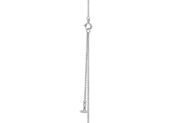 16-18inch Chainの18k White Gold Diamond And Turquoise Circle Pendant