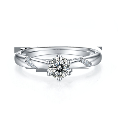 白925の純銀製の注文のMoissaniteリング約束